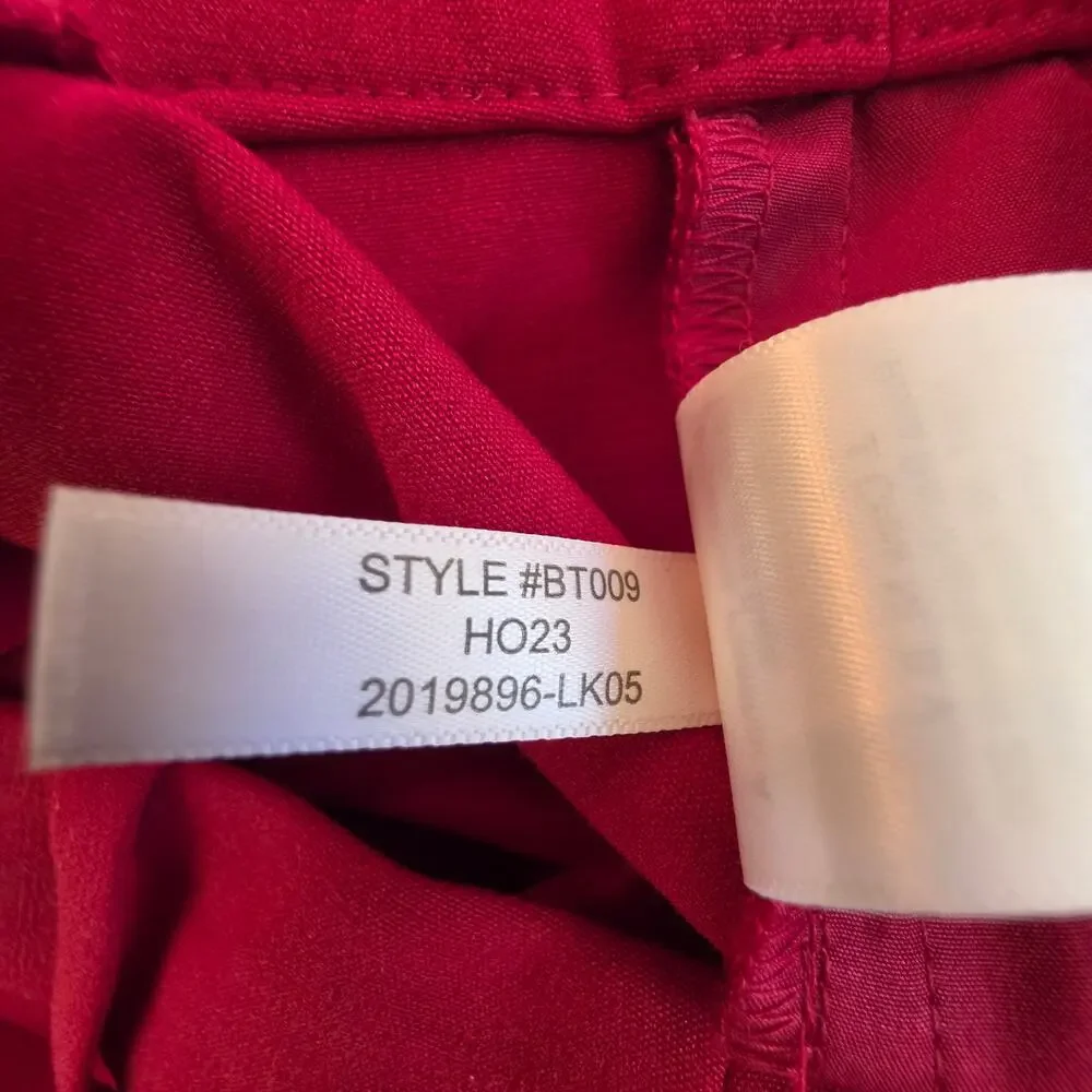 J.Crew Red Pleated Trouser Pants Sz 10 High-Waist Straight-Leg